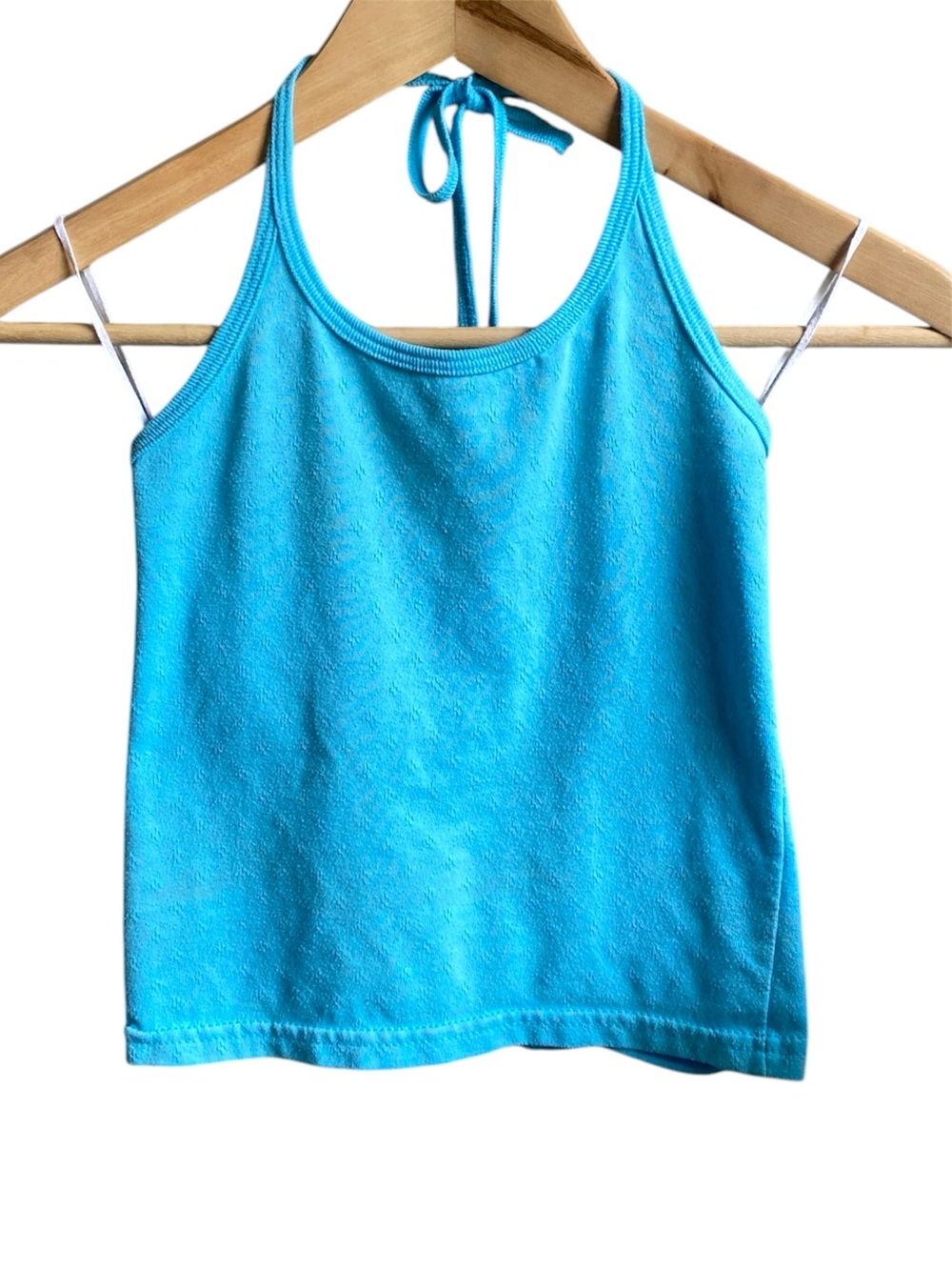 Y2K Aqua Spaghetti Strap Tank Top